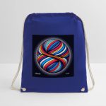 colorful swirling pattern on a spherical design emphasizing dynamic movement and modern aesthetics in vivid hues for artistic apparel