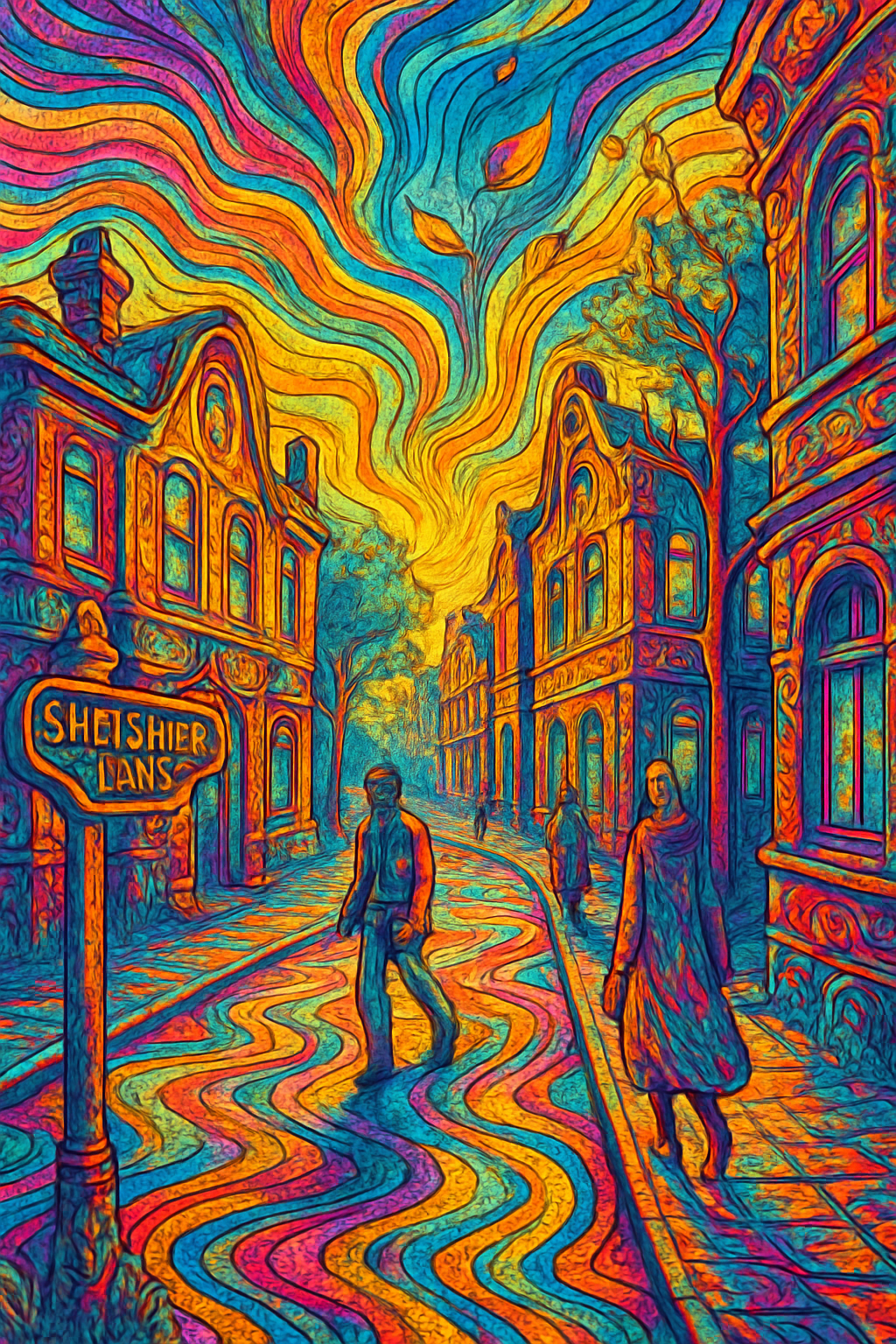 20251121 1814 Psychedelic Street Dreamscape simple compose 01kakpfy0ffqabvvnd1jy4a6zz